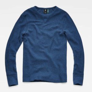 G-Star Raw Men’s Korpaz Kylio Waffle Slim Fit Long Sleeve Sweatshirt Size XL